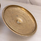 Medium Circular Brass Lidded Dish with Fancy Red Designs