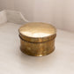Medium Circular Brass Lidded Jar with Rope Designs