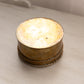 Medium Circular Brass Lidded Jar with Rope Designs