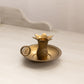 Medium Circular Brass Pineapple Chamberstick Candleholder