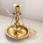 Medium Circular Brass Ship Swivel Gimbal Chamberstick Candleholder