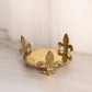 Medium Circular Brass Stand with Fleur-de-lis Designs