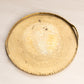 Medium Circular Brass Tray with Etched Floral Designs