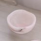 Medium Circular Pink Stone Lidded Dish with Shell Finial