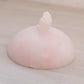 Medium Circular Pink Stone Lidded Dish with Shell Finial