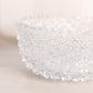 Medium Clear Crystal Glass Bowl with Burst Designs