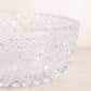 Medium Clear Crystal Glass Bowl with Burst Designs