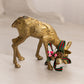 Medium Detailed Brass Deer with Head Down Figurine