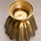 Medium Footed Brass Vase with Pointy Scalloped Rim