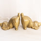 Medium Gold Tone Dog Bookends