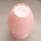 Medium Light Pink Cased Glass Hobnail Vase with Ruffle Edge