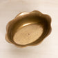 Medium Oval Brass Bowl with Etched Floral Designs