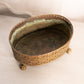 Medium Oval Brass & Copper Tone Planter with Floral Details and 4 Feet