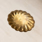 Medium Oval Brass Dish or Tray with Etched Floral Designs