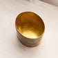 Medium Oval Brass Lidded Jar with Etched Floral Designs