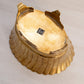 Medium Oval Brass Scalloped Planter with 4 Fancy Feet