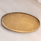 Medium Oval Brass Tray with Floral Designs