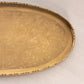 Medium Oval Brass Tray with Floral Designs