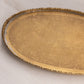 Medium Oval Brass Tray with Floral Designs