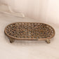 Medium Oval Copper Tone Metal Oval Trivet Riser