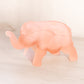 Vintage Tiara Medium Pink Satin Glass Elephant Lidded Dish