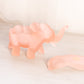 Vintage Tiara Medium Pink Satin Glass Elephant Lidded Dish