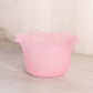 Medium Pink Satin Glass Leaf Bowl