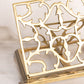 Medium Rectangular Brass Adjustable Book Stand with Ornate Designs