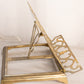 Medium Rectangular Brass Adjustable Book Stand with Ornate Designs