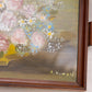 Medium Rectangular Dark Brown Wooden Tray with Floral Painting