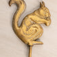 Medium Salvage Brass Squirrel Topper