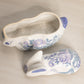 Medium White Ceramic Bunny Rabbit Lidded Dish with Floral Designs
