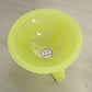 Vintage Portieux Vallérysthal Vaseline Glass Lidded Shell Dish
