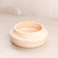 Small Circular White & Pinkish Beige Alabaster Stone Dish