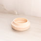 Small Circular White & Pinkish Beige Alabaster Stone Dish