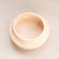 Small Circular White & Pinkish Beige Alabaster Stone Dish