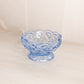 Small Blue Glass Moon & Star Footed Bowl