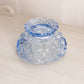 Small Blue Glass Moon & Star Footed Bowl