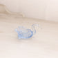 Small Blue Glass Swan Salt Cellar Toothpick Holder with Longer Neck