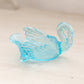 Small Blue Glass Swan Salt Cellar Toothpick Holder