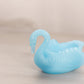 Small Blue Milk Glass Swan Salt Cellar Toothpick Holder