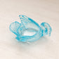 Small Blue Glass Swan Salt Cellar Toothpick Holder