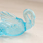 Small Blue Glass Swan Salt Cellar Toothpick Holder