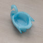 Small Blue Milk Glass Swan Salt Cellar Toothpick Holder