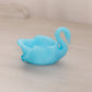 Small Blue Milk Glass Swan Salt Cellar Toothpick Holder