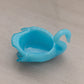 Small Blue Milk Glass Swan Salt Cellar Toothpick Holder