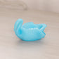 Small Blue Milk Glass Swan Salt Cellar Toothpick Holder