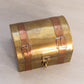 Small Brass and Copper Hinged Lid Chest