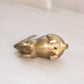 Small Brass Bunny Rabbit Figurine with Ears Up