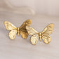 Small Brass Butterfly Napkin Rings (Set of 2)